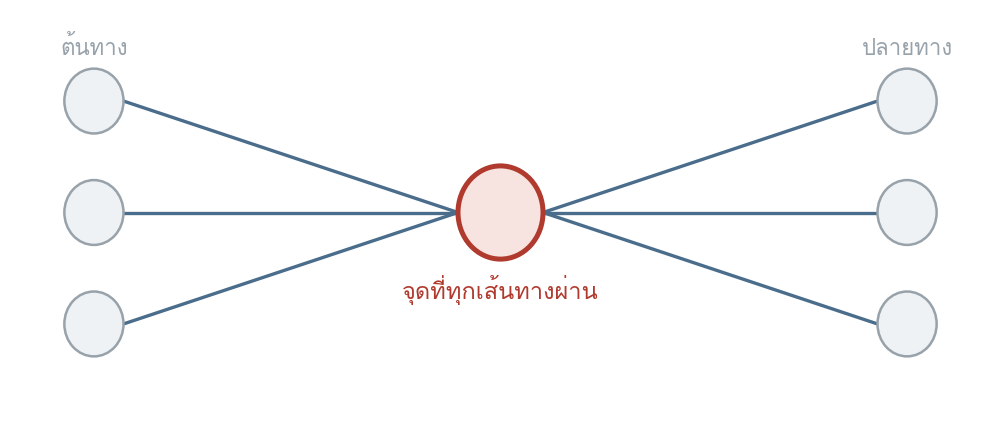 รูปที่ 96 — เส้นทางทั้งหมดที่ผ่านจุดเดียวกัน